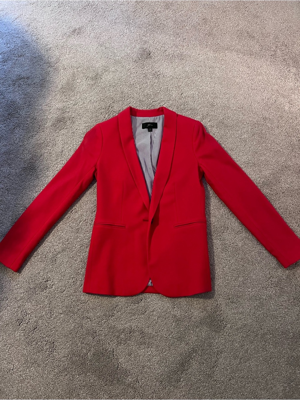 J. Crew Red/Crimson Single-Button Women's Blazer